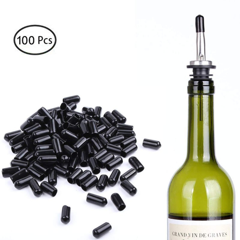 LEGERM 100 Pcs Pourers Dust Covers Olive Oil Liquor Bottle Pour Spout Cover Rubber Caps (Not Include the Spout) - Image 2